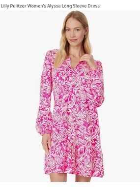Lilly Pulitzer Alyssa Dress Small
Passion Floral Pink Prep Coastal Resort